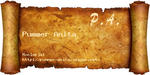 Pummer Anita névjegykártya